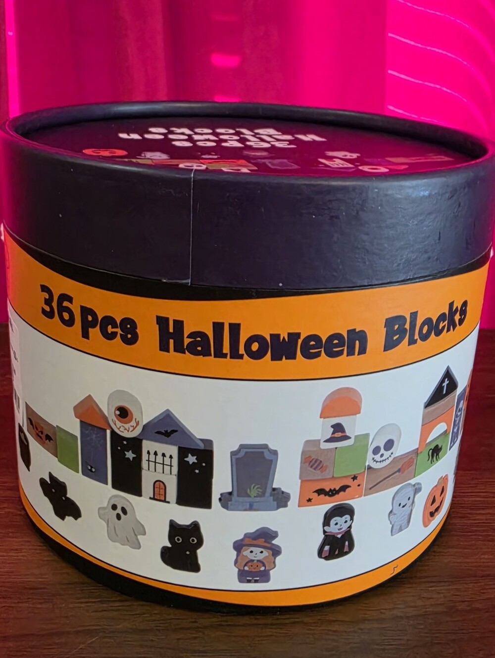 Halloween Wood Building Blocks Set - 36 Pcs Halloween Blocks Halloween Activity
